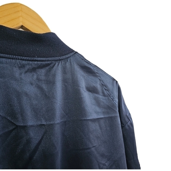 PacSun floral navy blue embroidered satin lined full zip jacket size sma… - Picture 10 of 14